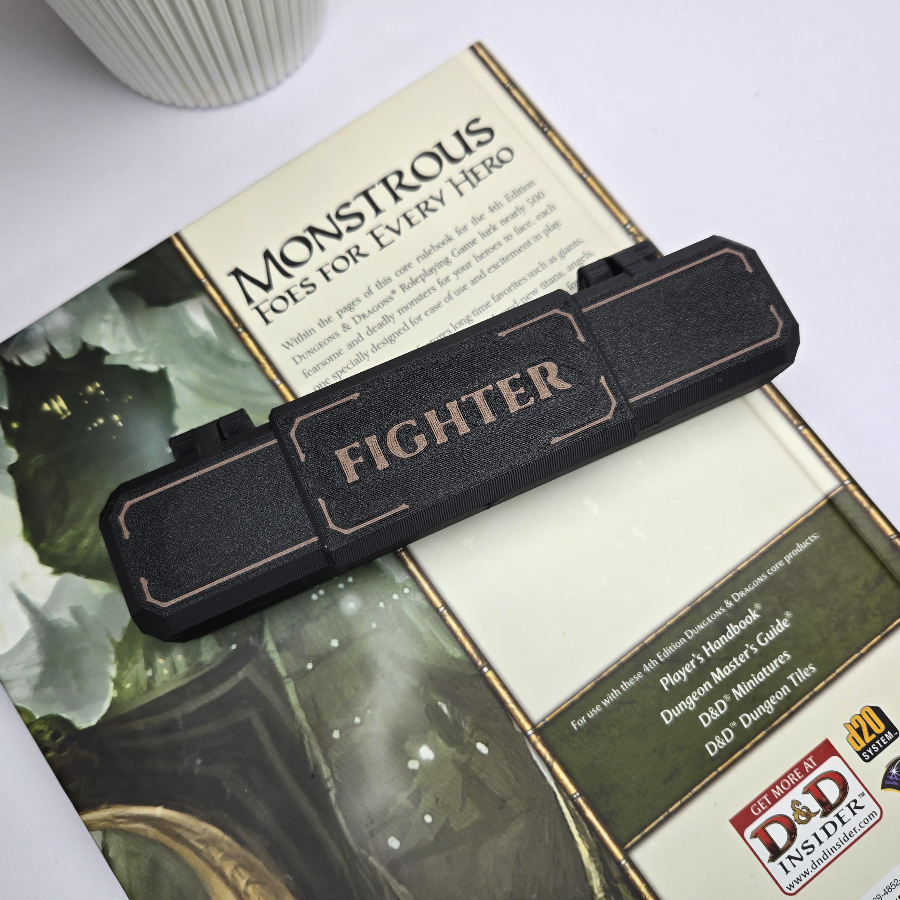 Fighter themed Dice Case